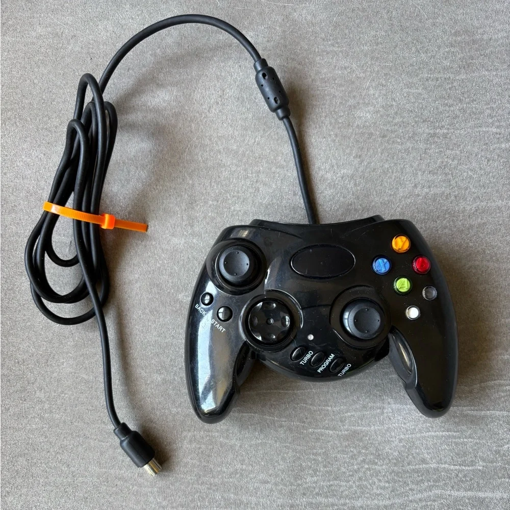 NON OEM Original Xbox Turbo Wired Controller Black XBO2000P No Breakaway